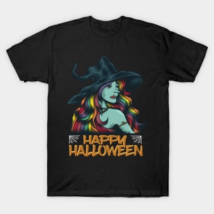 Stickers scary witch pumpkin T-Shirt